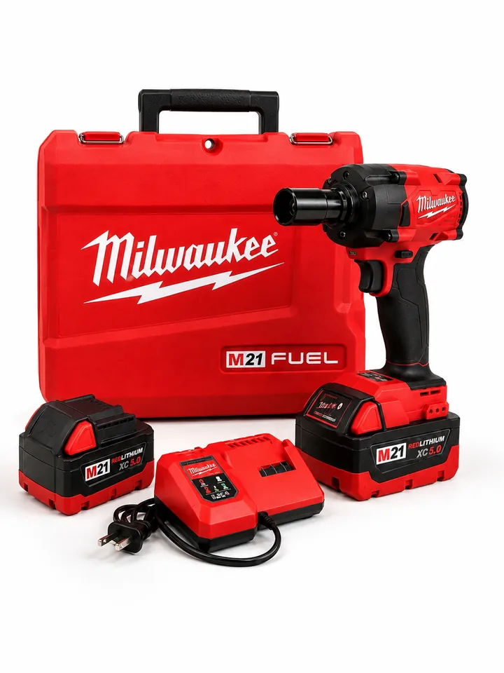 Аккумуляторный ударный гайковёрт Milwaukee 350 Н·м — 21 В, 2 АКБ