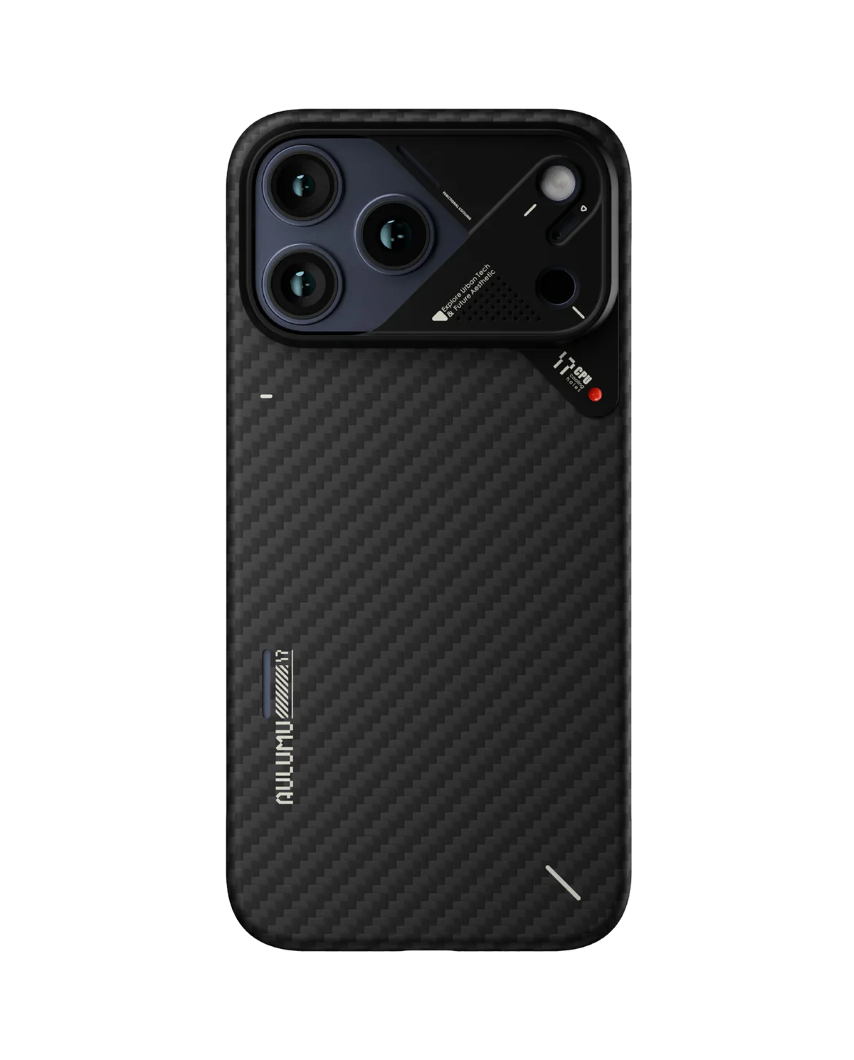 Чехол AULUMU A17 Aramid Fiber для iPhone 17 Pro Max — чёрный — главное изображение