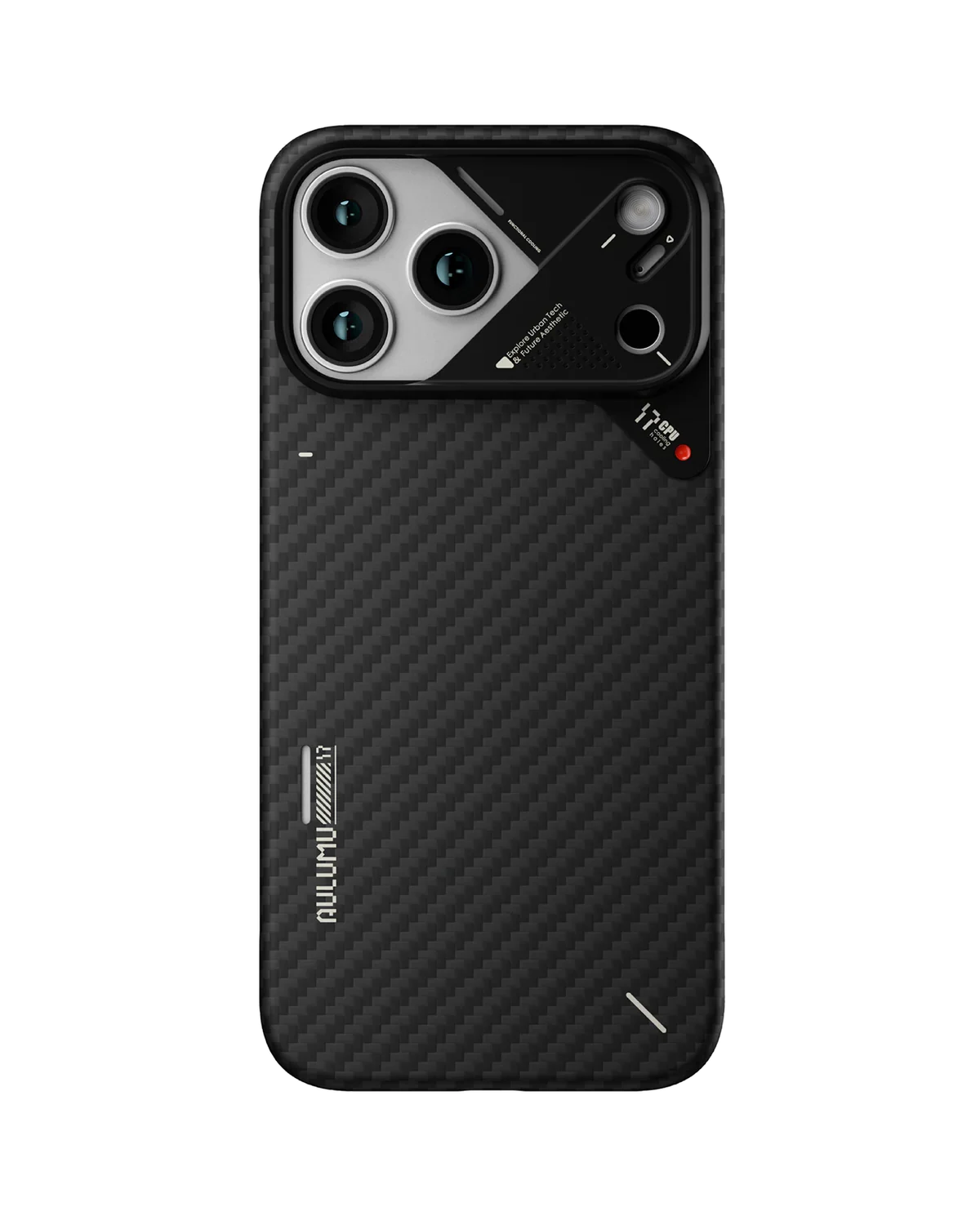 Чехол AULUMU A17 Aramid Fiber для iPhone 17 Pro Max — чёрный — фото 2