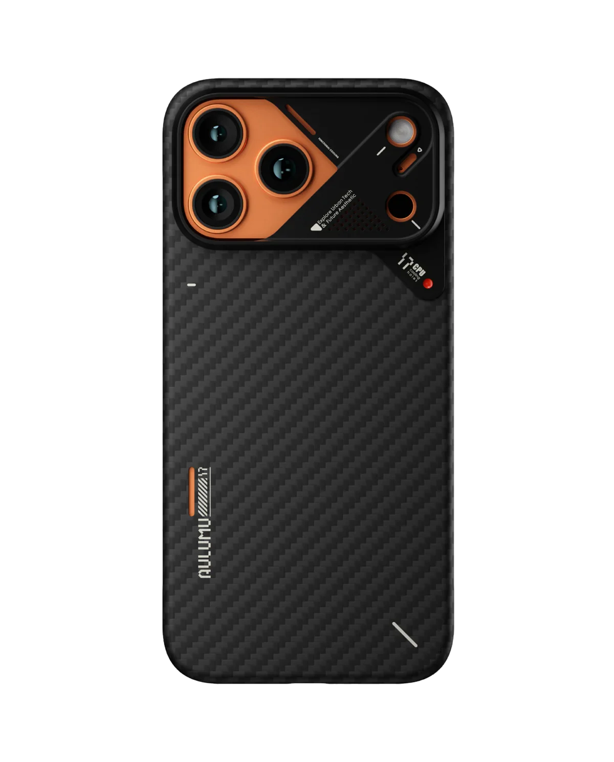 Чехол AULUMU A17 Aramid Fiber для iPhone 17 Pro Max — чёрный — фото 3