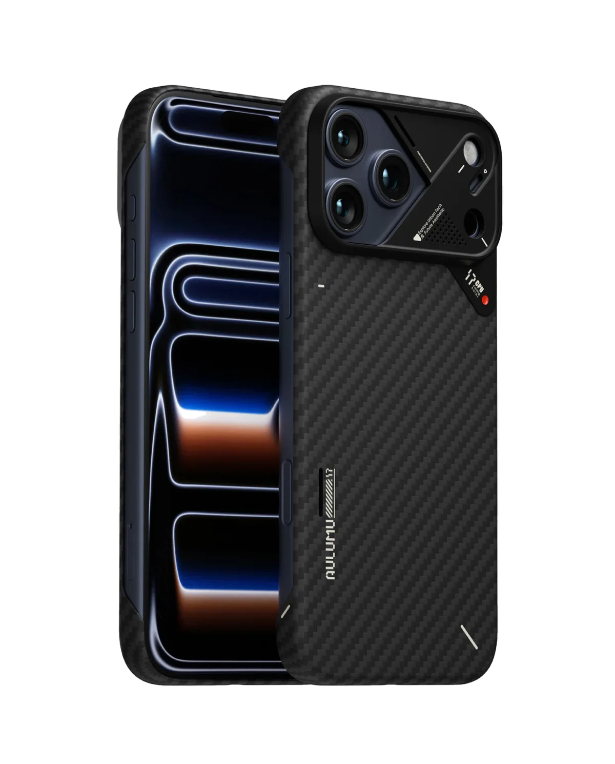 Чехол AULUMU A17 Aramid Fiber для iPhone 17 Pro Max — чёрный — фото 4