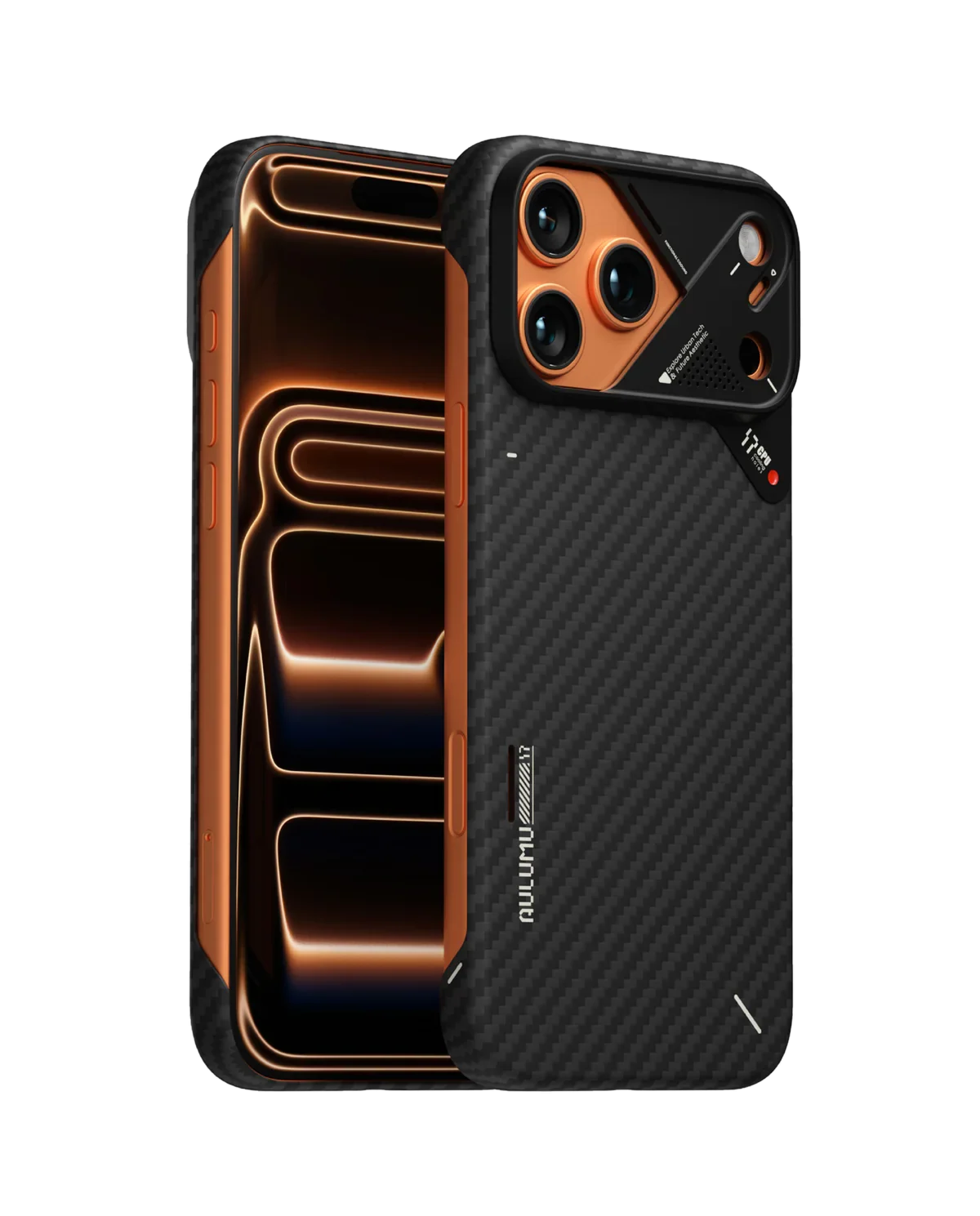 Чехол AULUMU A17 Aramid Fiber для iPhone 17 Pro Max — чёрный — фото 5