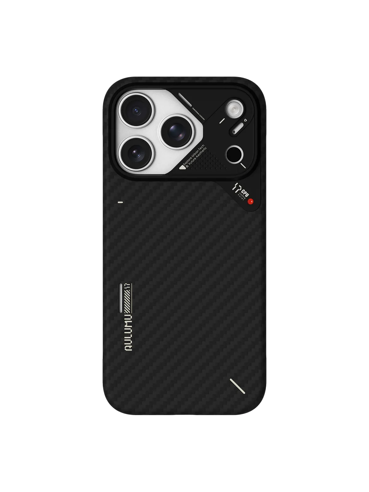 Чехол AULUMU A17 Aramid Fiber для iPhone 17 Pro — чёрный — фото 3