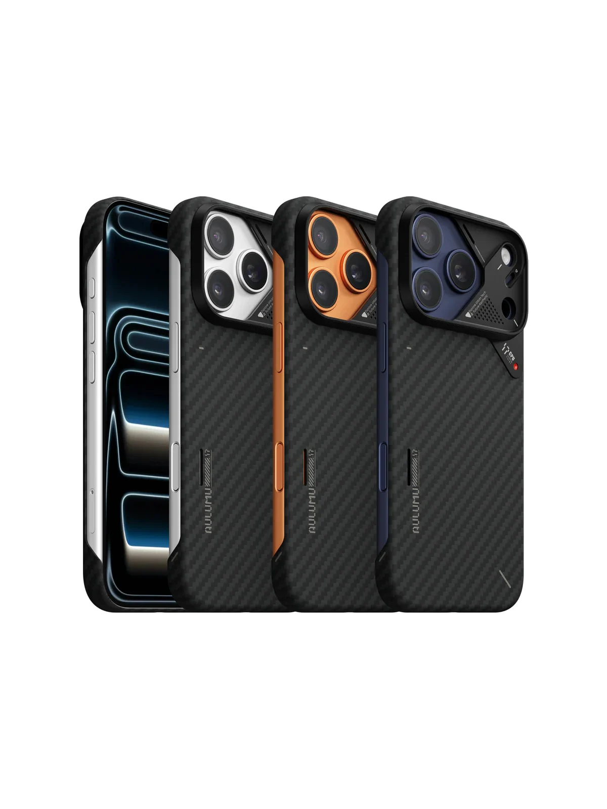 Чехол AULUMU A17 Aramid Fiber для iPhone 17 Pro — чёрный — фото 2