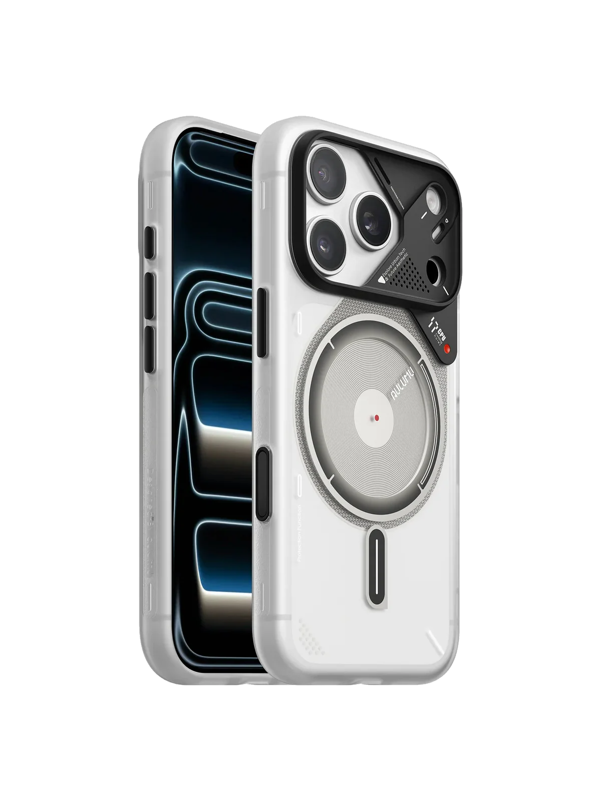 Чехол AULUMU A17 Frosted для iPhone 17 Pro — белый полупрозрачный — фото 3