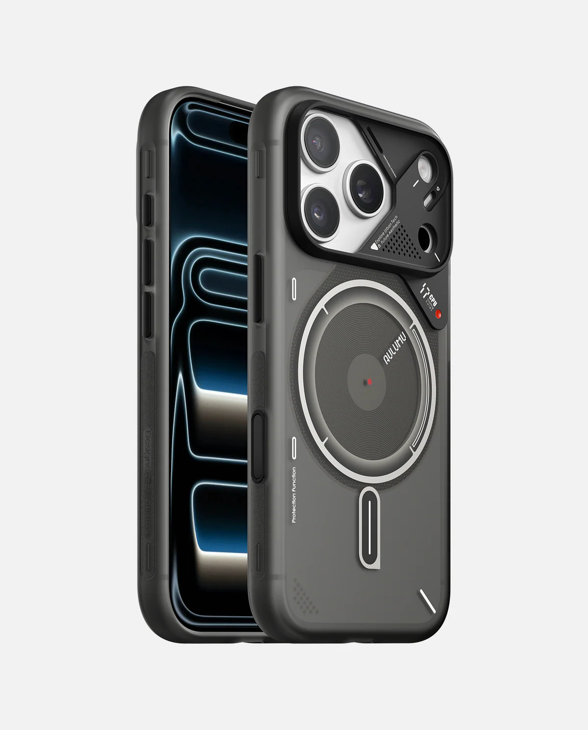 Чехол AULUMU A17 Frosted для iPhone 17 Pro — серый полупрозрачный — фото 2