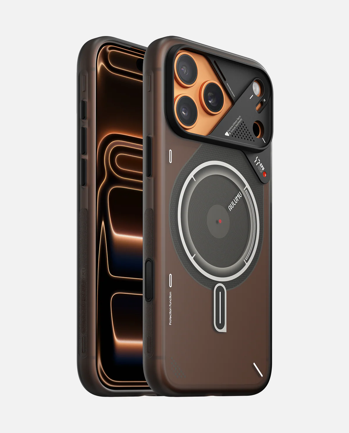 Чехол AULUMU A17 Frosted для iPhone 17 Pro Max — серый полупрозрачный — фото 2