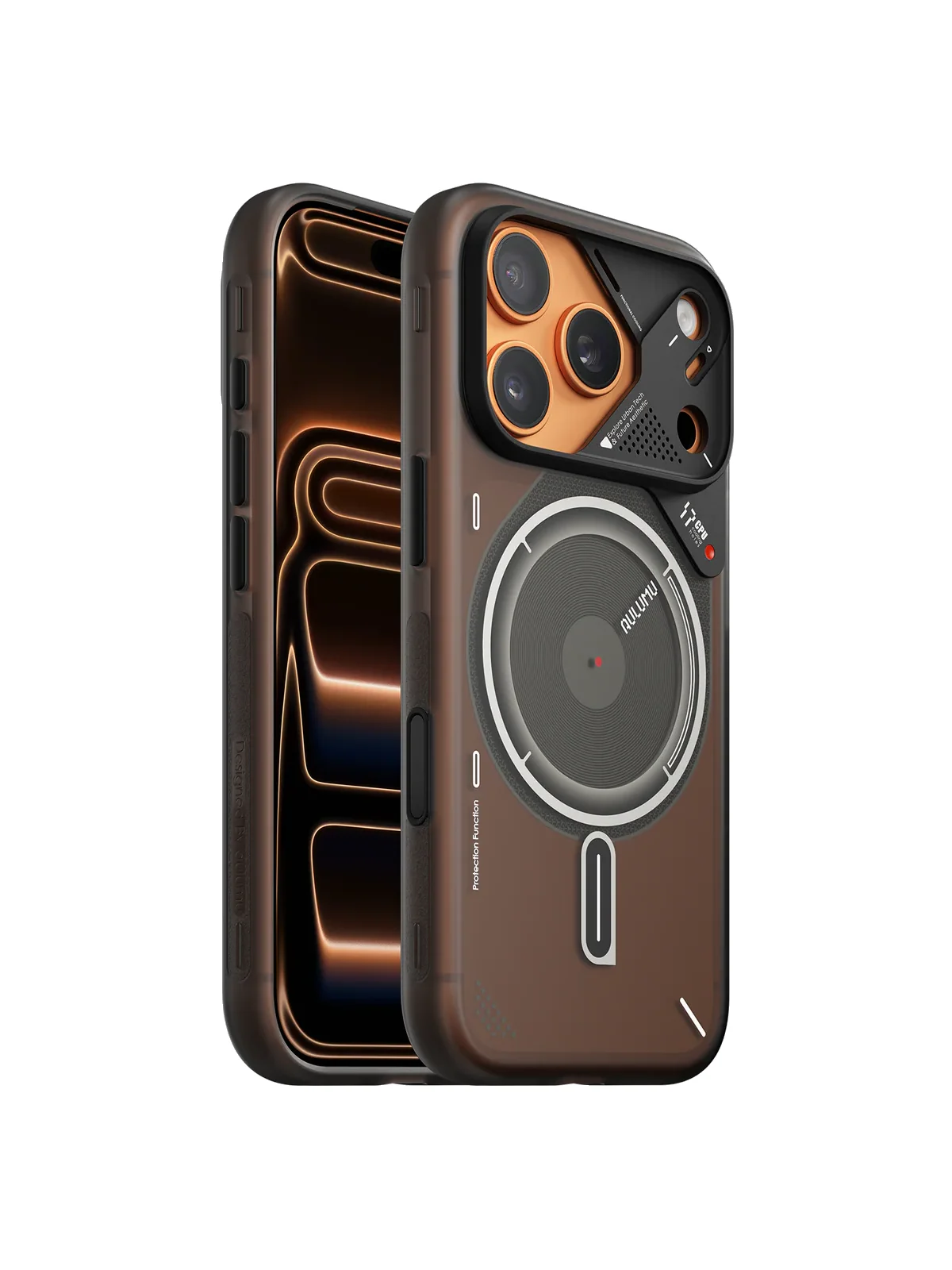 Чехол AULUMU A17 Frosted для iPhone 17 Pro — серый полупрозрачный — фото 3