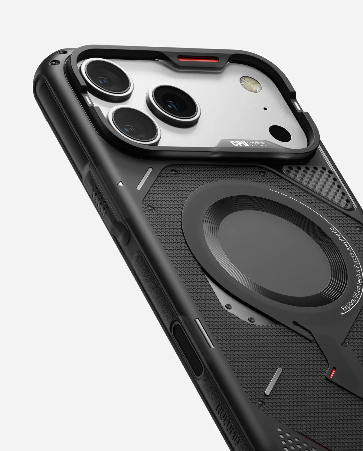 Чехол AULUMU A17 Rugged Outdoor для iPhone 17 Pro Max — серый полупрозрачный — фото 2