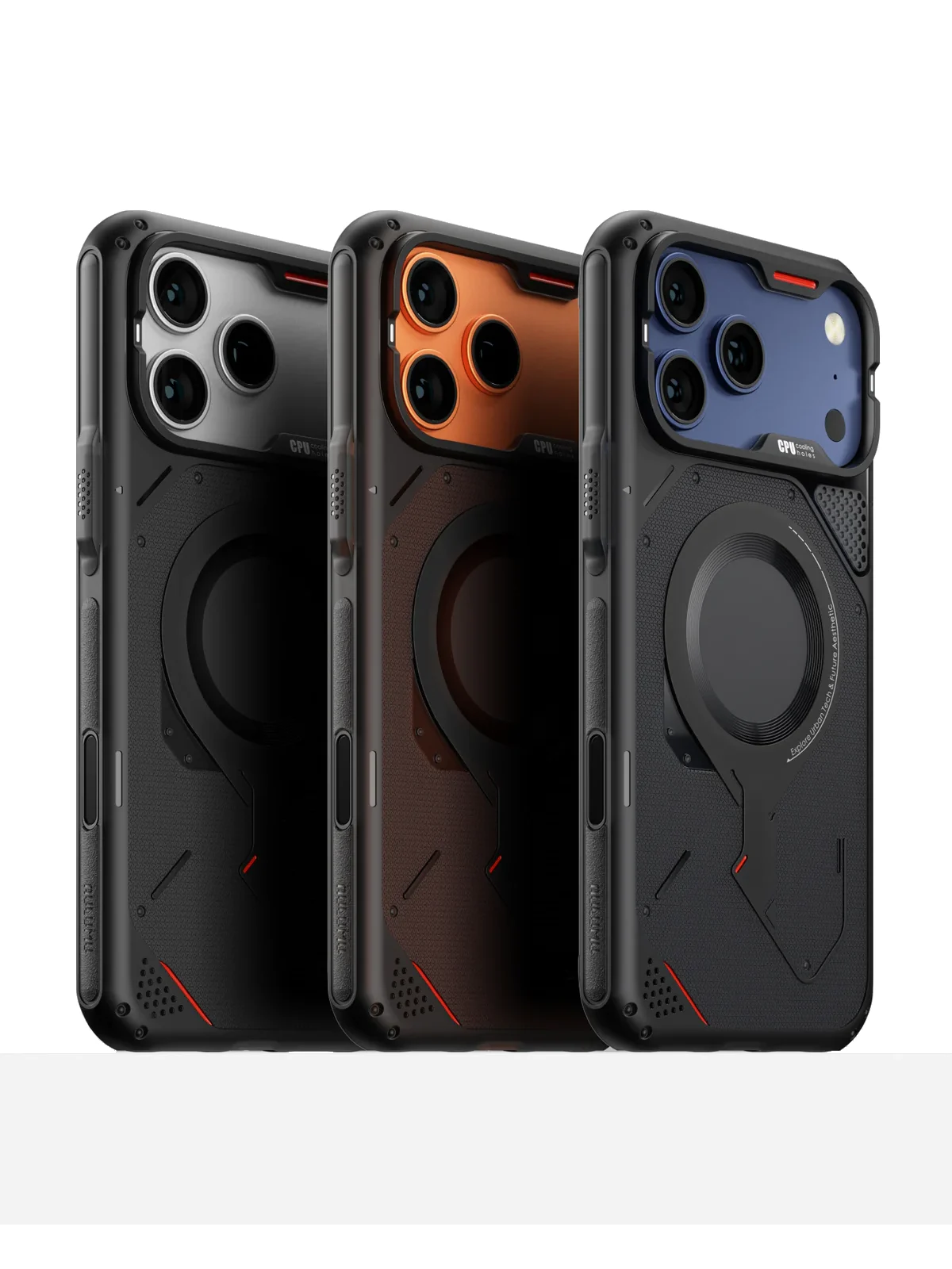 Чехол AULUMU A17 Rugged Outdoor для iPhone 17 Pro Max — серый полупрозрачный — фото 3