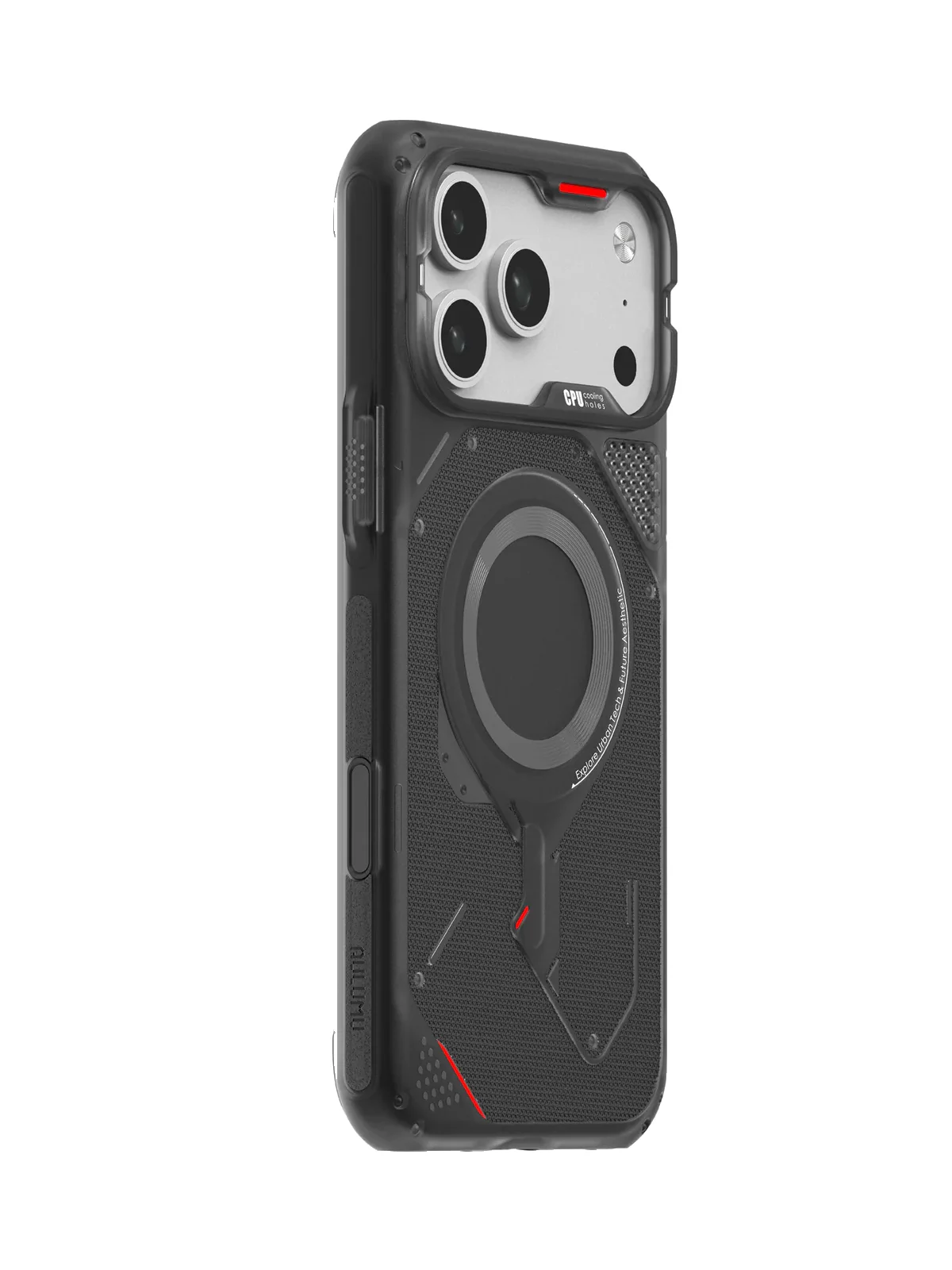 Чехол AULUMU A17 Rugged Outdoor для iPhone 17 Pro Max — серый полупрозрачный — фото 4