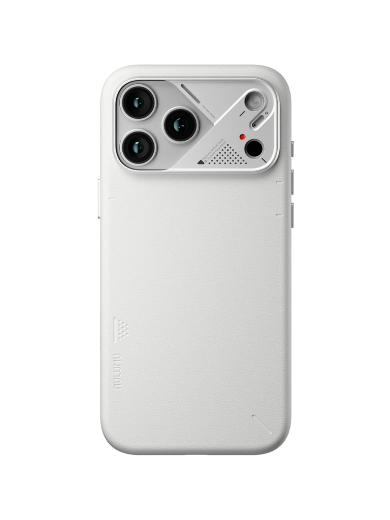 Чехол AULUMU A17 Vegan Leather для iPhone 17 Pro Max — белый