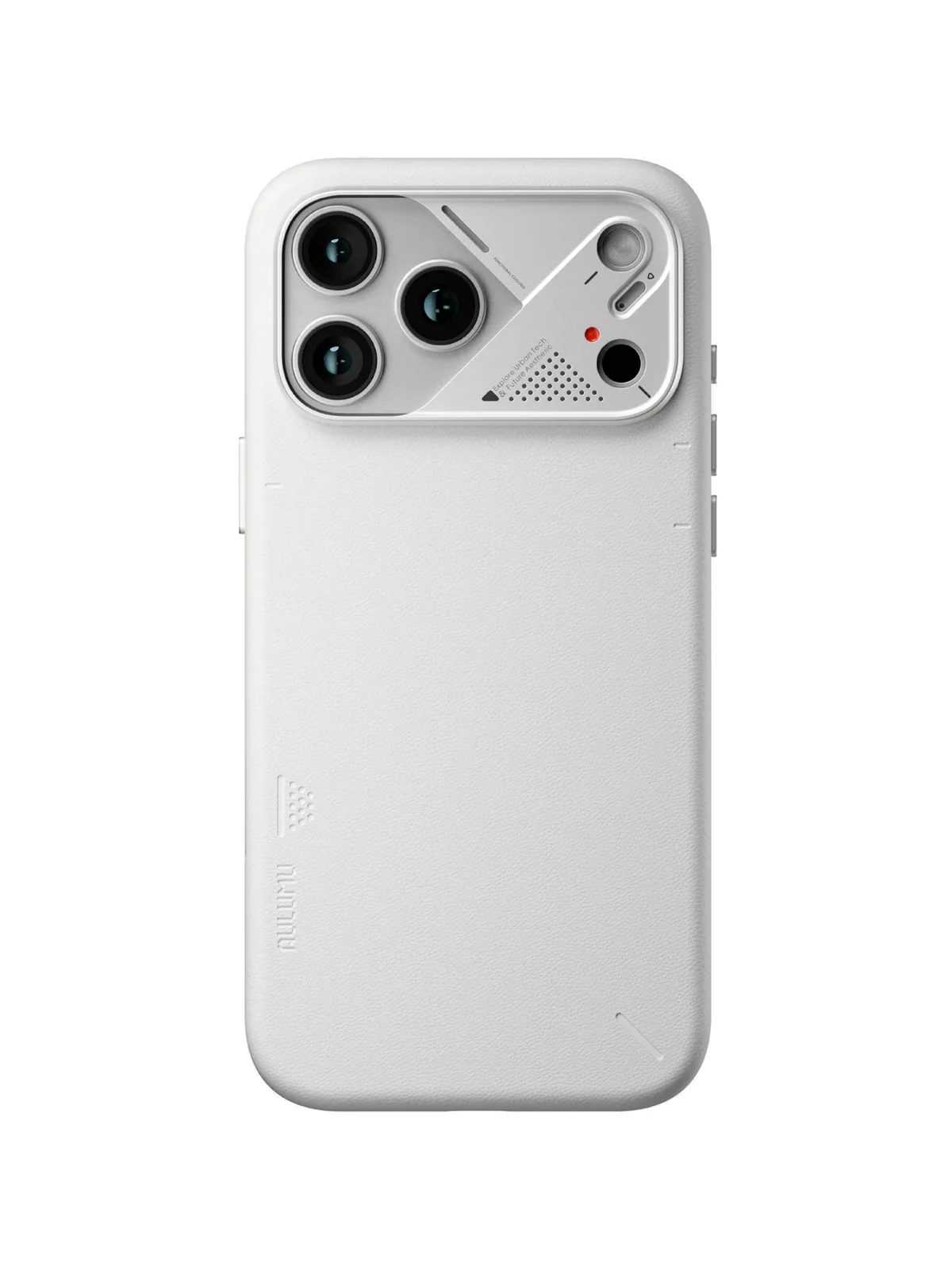 Чехол AULUMU A17 Vegan Leather для iPhone 17 Pro Max — белый — главное изображение
