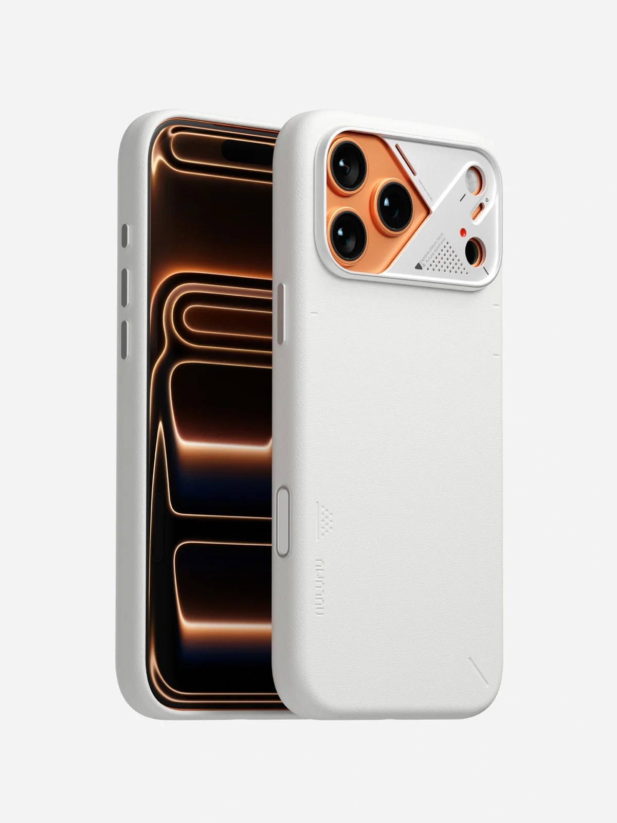 Чехол AULUMU A17 Vegan Leather для iPhone 17 Pro Max — белый — фото 5