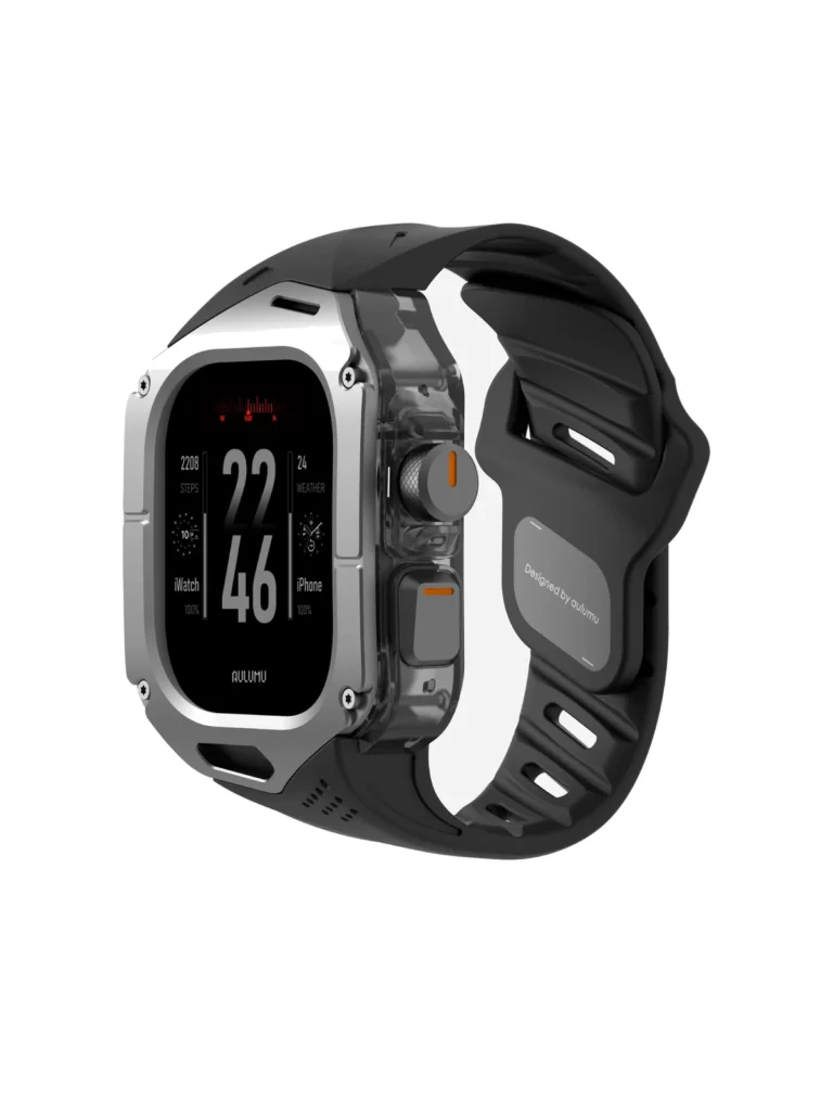 Чехол с ремешком AULUMU A01 Titanium для Apple Watch Ultra 49 мм — чёрный