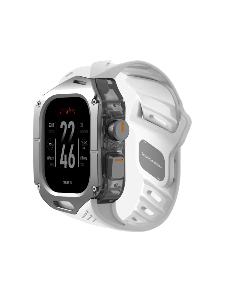 Чехол с ремешком AULUMU A01 Titanium для Apple Watch Ultra 49 мм — белый