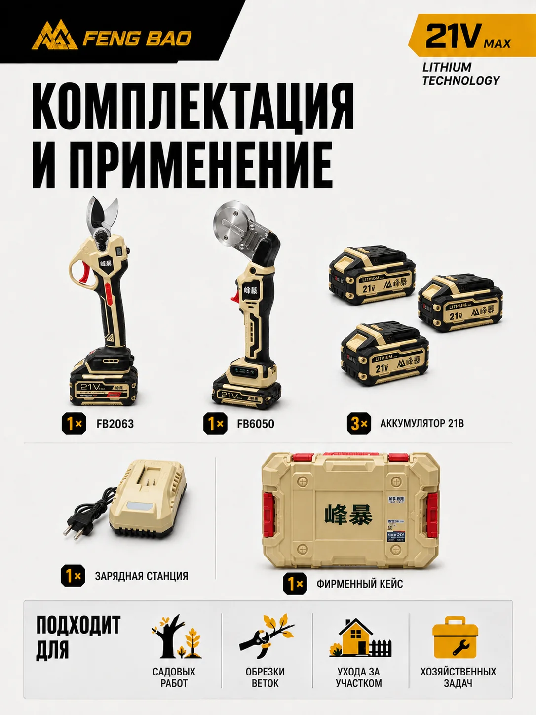 Набор для пайки и резки труб FengBao FB2063 + FB6050 — 21В, 2 в 1 — комплектация и применение