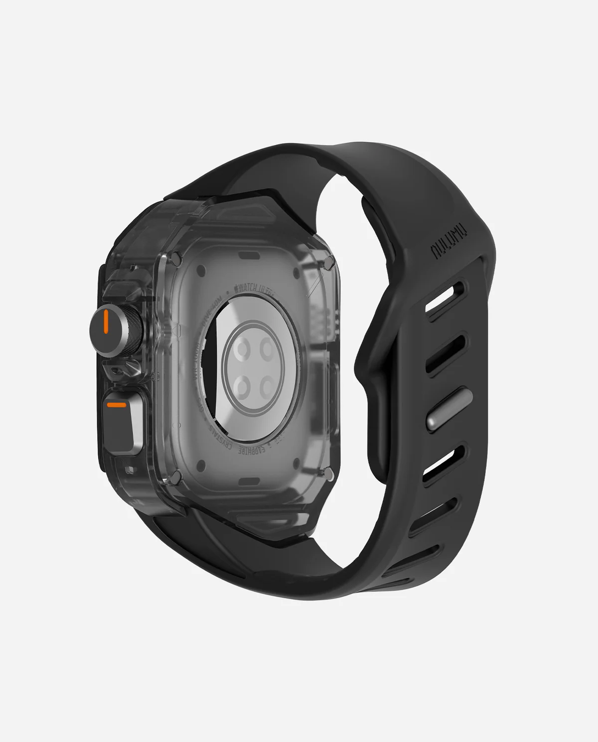 Чехол с ремешком AULUMU A01 Carbon для Apple Watch Ultra 49 мм — чёрный — фото 4