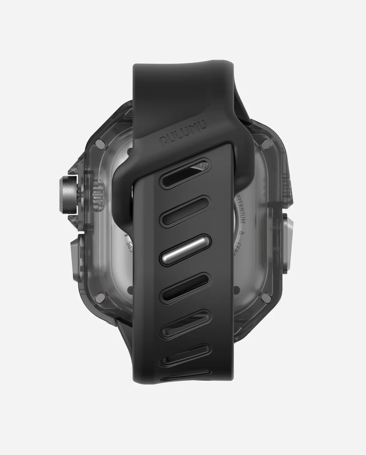 Чехол с ремешком AULUMU A01 Carbon для Apple Watch Ultra 49 мм — чёрный — фото 8