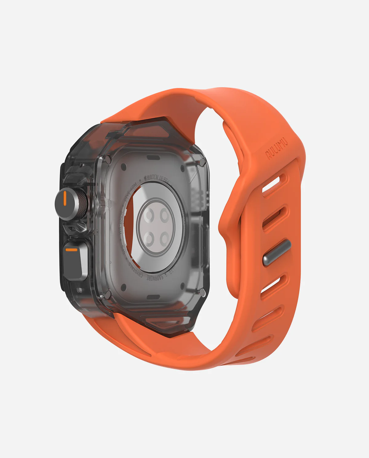 Чехол с ремешком AULUMU A01 Carbon для Apple Watch Ultra 49 мм — оранжевый — фото 3