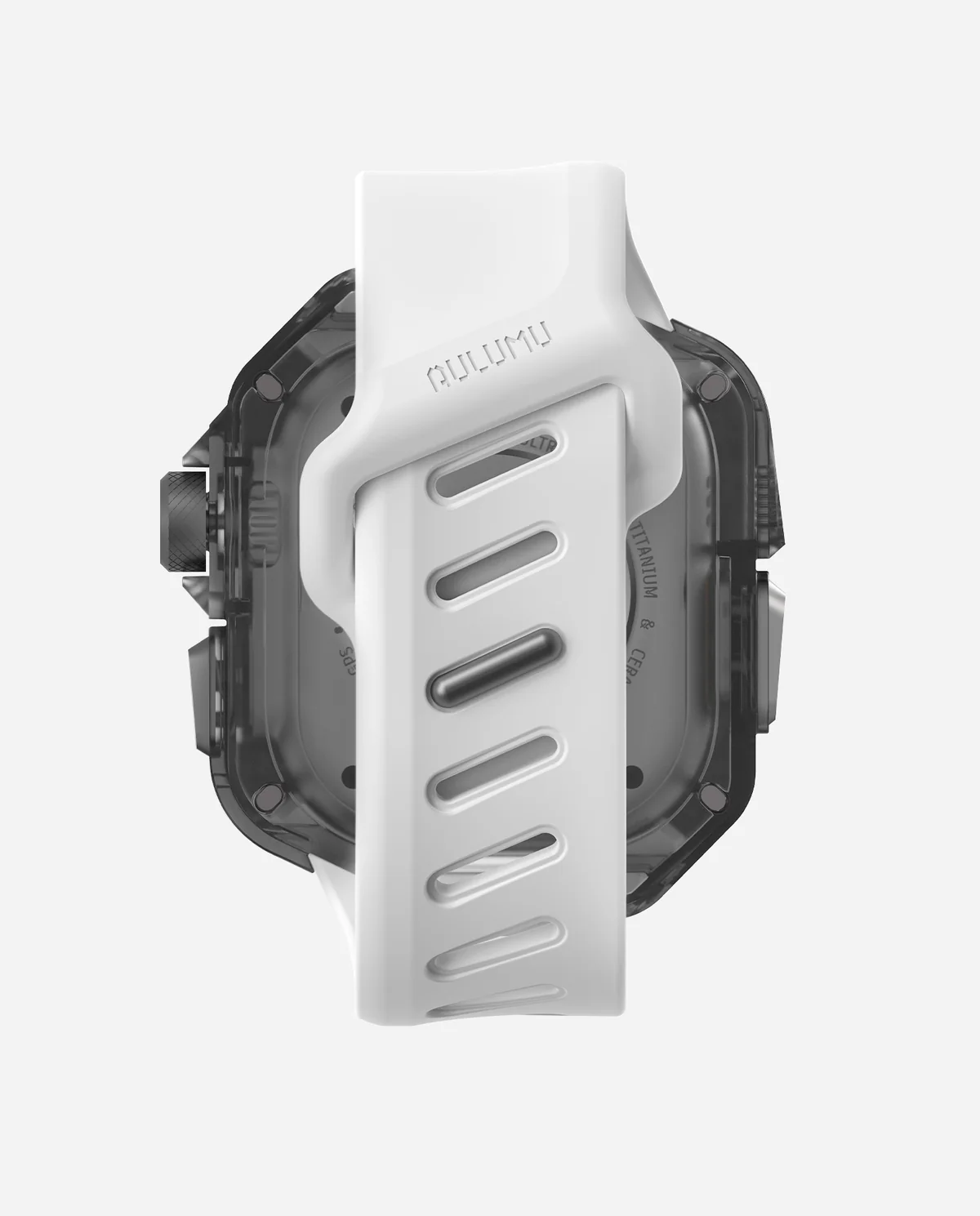 Чехол с ремешком AULUMU A01 Carbon для Apple Watch Ultra 49 мм — белый — фото 9