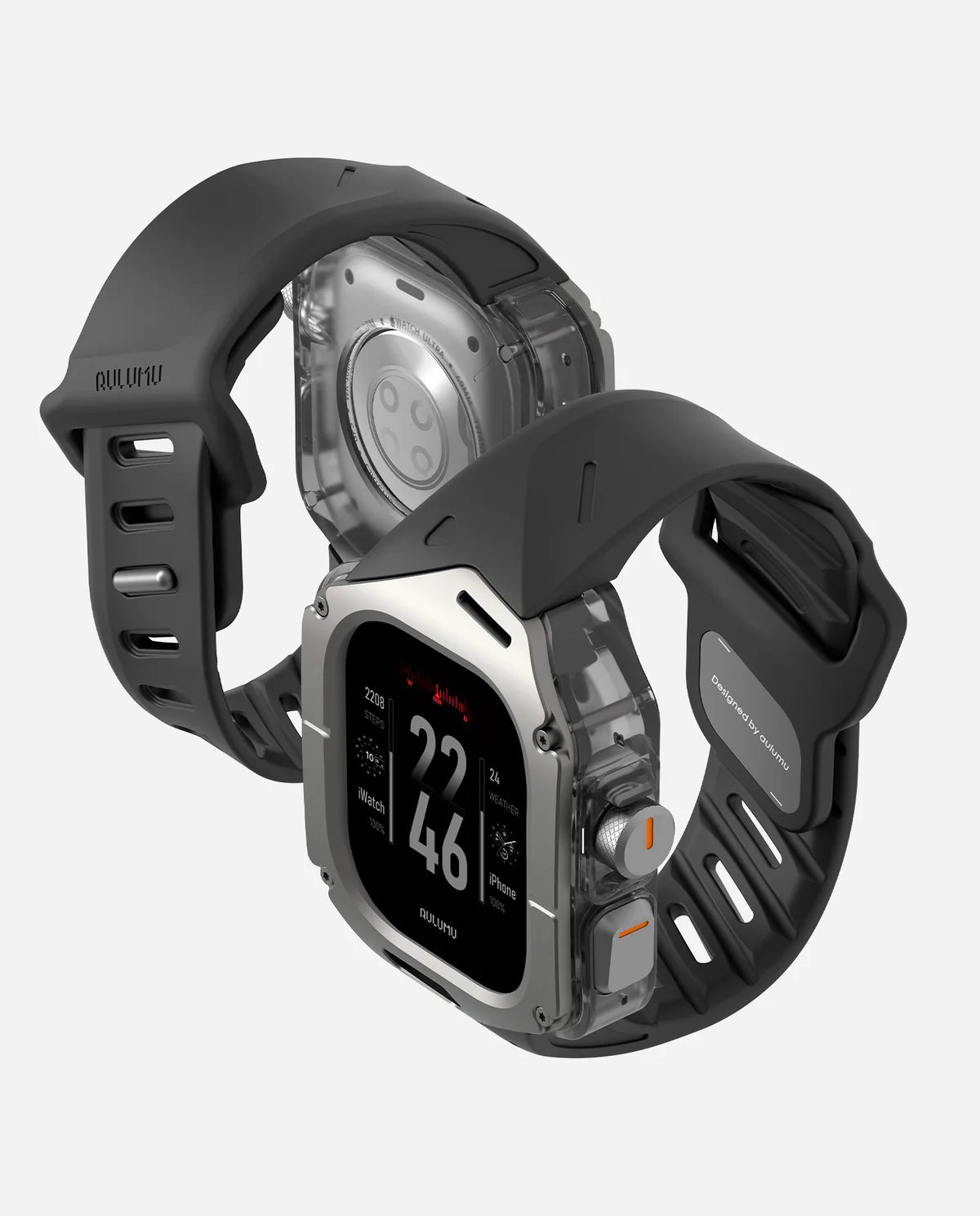Чехол с ремешком AULUMU A01 Titanium для Apple Watch Ultra 49 мм — чёрный — фото 6