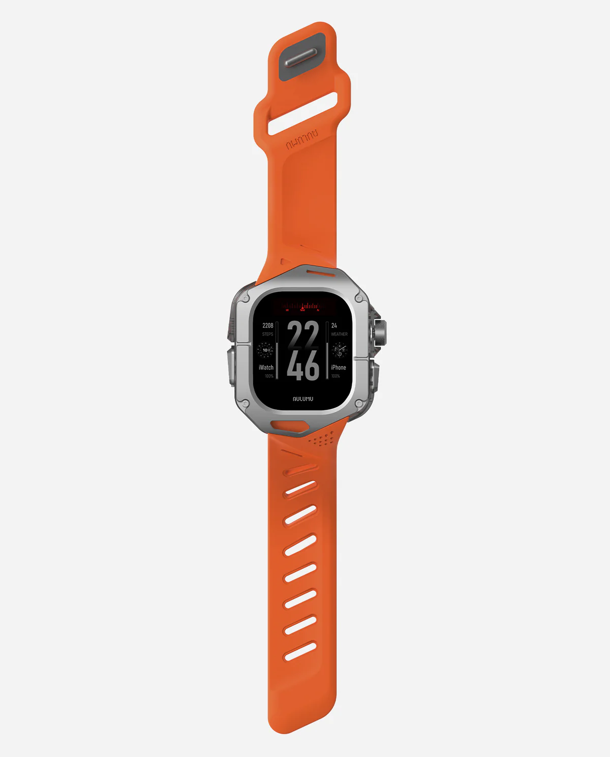 Чехол с ремешком AULUMU A01 Titanium для Apple Watch Ultra 49 мм — оранжевый — фото 6