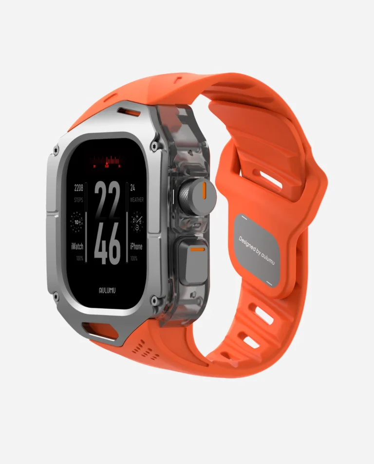 Чехол с ремешком AULUMU A01 Titanium для Apple Watch Ultra 49 мм — оранжевый — фото 10