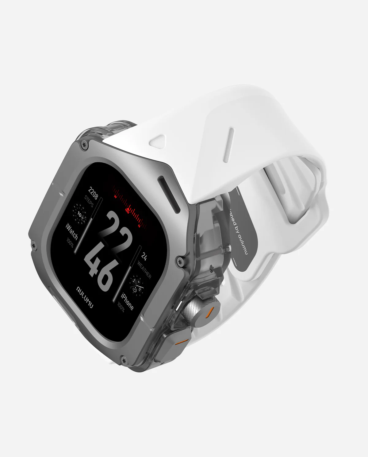 Чехол с ремешком AULUMU A01 Titanium для Apple Watch Ultra 49 мм — белый — фото 4