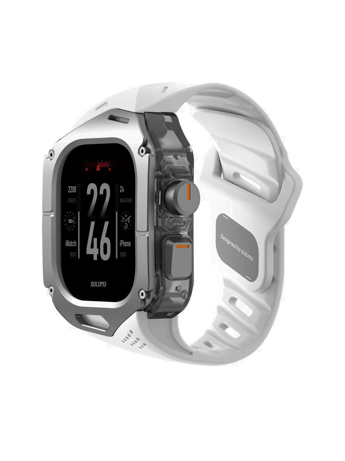 Чехол с ремешком AULUMU A01 Titanium для Apple Watch Ultra 49 мм — белый — фото 2